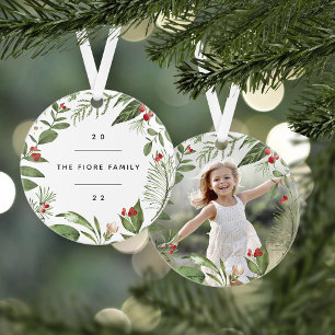 Überfluss botanisch PERSONALISIERTES FOTO Ornament
