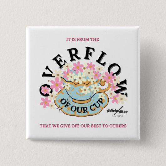 ÜBERFLUSS Button von Adiela Akoo (Vorderseite)