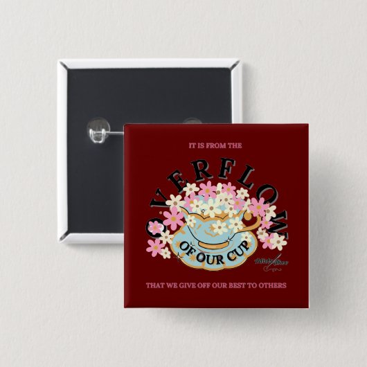 ÜBERFLUSS Button von Adiela Akoo (Vorne & Hinten)