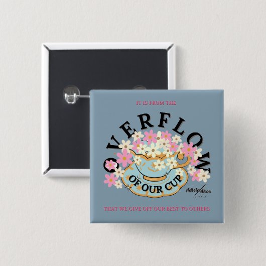 ÜBERFLUSS Button von Adiela Akoo (Vorne & Hinten)