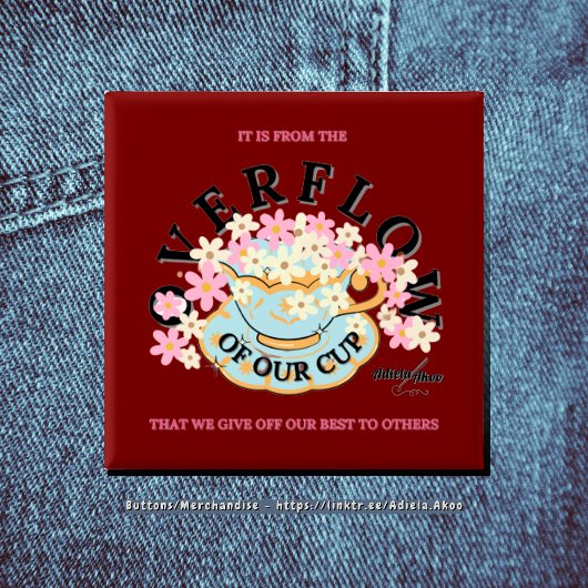 ÜBERFLUSS Button von Adiela Akoo