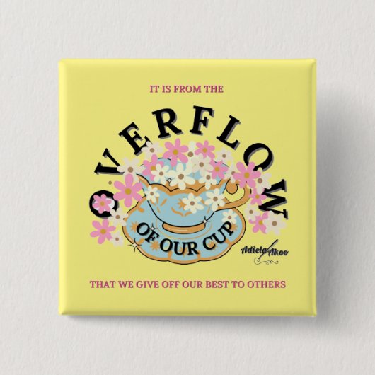 ÜBERFLUSS Button von Adiela Akoo (Vorderseite)