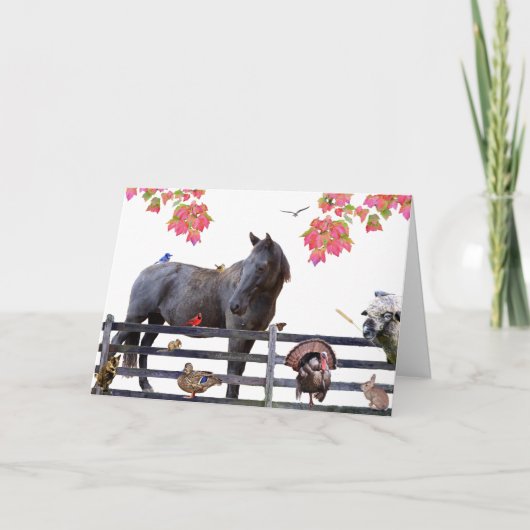 Überfluss der Erde:HappyThanksgiving-Weihnachtskar Feiertagskarte (Vorderseite)