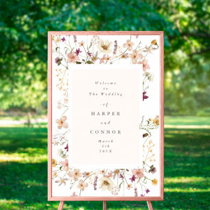 Überfluss getrocknete Wildblume Pampas Hochzeit Poster
