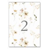 Überfluss getrocknete Wildblume Pampas Hochzeit Tischnummer (Rückseite)