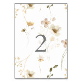 Überfluss getrocknete Wildblume Pampas Hochzeit Tischnummer (Vorderseite)