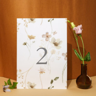 Überfluss getrocknete Wildblume Pampas Hochzeit Tischnummer