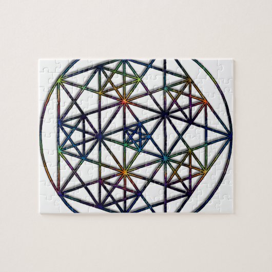 Überfluss-heiliges Geometrie-Fraktal des Lebens Puzzle (Horizontal)