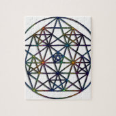 Überfluss-heiliges Geometrie-Fraktal des Lebens Puzzle (Vertikal)