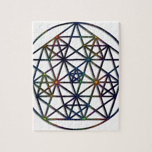 Überfluss-heiliges Geometrie-Fraktal des Lebens Puzzle (Vertikal)