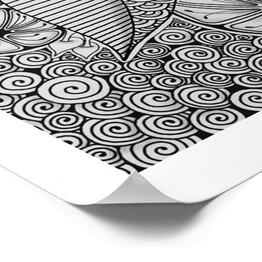 Überfluss im Blut - farbiges Poster (Ecke)