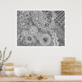 Überfluss im Blut - farbiges Poster (Küche)