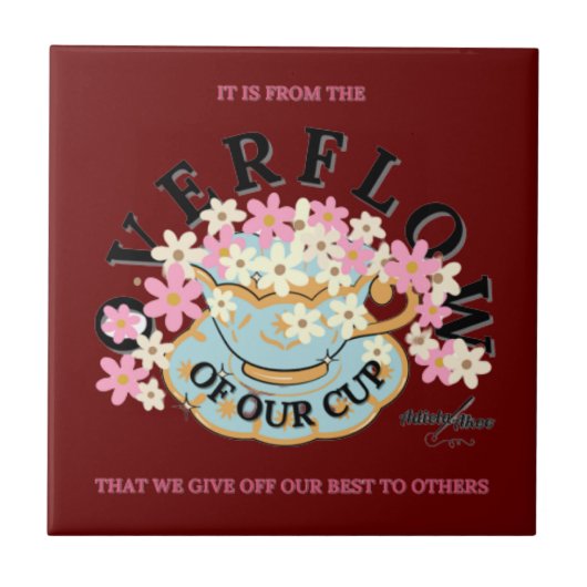 ÜBERFLUSS Keramik Decorative Tile von Adiela Akoo Fliese (Vorderseite)