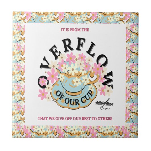 ÜBERFLUSS Keramik Tile - Adiela Akoo Fliese (Vorderseite)