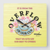 ÜBERFLUSS Mauer Uhr von Adiela Akoo (Vorderseite)