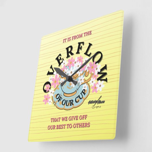 ÜBERFLUSS Mauer Uhr von Adiela Akoo (Winkel)