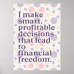 Überfluss-Poster mit Affirmationen Poster