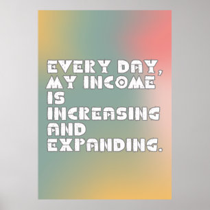 Überfluss-Poster mit Affirmationen Poster