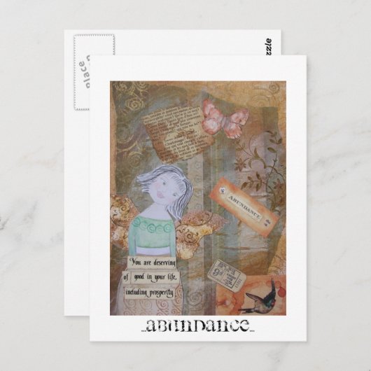 Überfluss Postkarte (Vorne/Hinten)