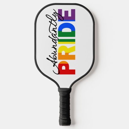 Überfluss Pride Rainbow Pickleball Schläger (Vorderseite)