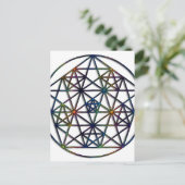 Überfluss Sacred Geometry Fraktal of Life Postkarte (Stehend Vorderseite)