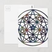 Überfluss Sacred Geometry Fraktal of Life Postkarte (Vorne/Hinten)