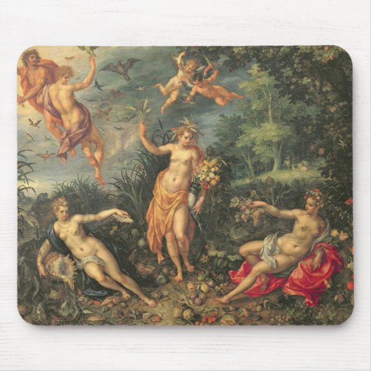 Überfluss und die vier Elemente, c.1606 (Öl auf Co Mousepad (Vorne)