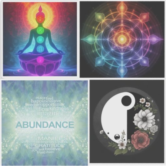 Überfluss und Gleichgewicht Aufkleber (Vorderseite)