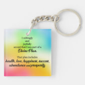 Überfluss und Wohlstand Bejahung des göttlichen Pl Schlüsselanhänger (Rückseite)