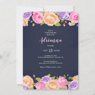 Überfluss von Blume Brautdusche Einladung