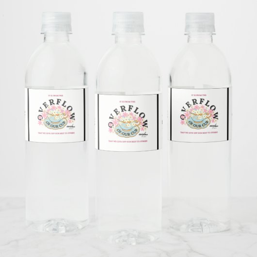 ÜBERFLUSS Wasser Flasche Etikett von Adiela Akoo (Flaschen)