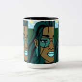 Überfluss Zweifarbige Tasse (Mittel)