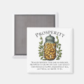 Überflussglas-Geldspruch für Wohlstand Magnet (Vorderseite/Rückseite)