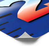 Überflutete Earth Map Growth Chart Poster (Ecke)