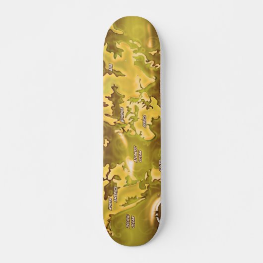 Überflutete Erdkarte Skateboard (Vorne)