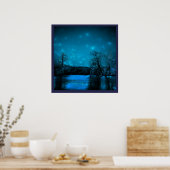 Überflutete Nacht Poster (Küche)