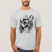 Überfluteter Lemur Heilige Geometrie T-Shirt (Vorderseite)