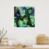 Überfluteter Stoff Poster (Küche)