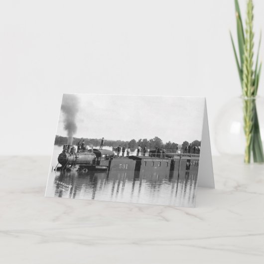 Überfluteter Zug, 1904 Karte (Vorderseite)