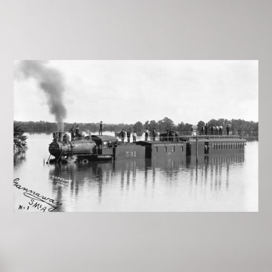 Überfluteter Zug, 1904 Poster (Vorne)