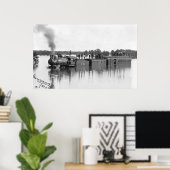 Überfluteter Zug, 1904 Poster (Heimbüro)