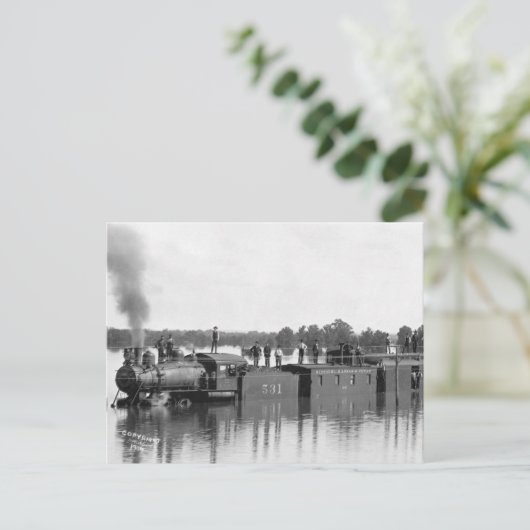 Überfluteter Zug, 1904 Postkarte (Stehend Vorderseite)