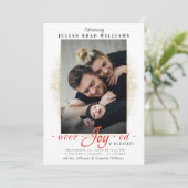 Überfreuliche Ankündigung von Urlaub im Foto (Stehend Vorderseite)