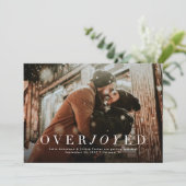 Überfreuliches horizontales Foto Save The Date (Stehend Vorderseite)