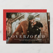 Überfreuliches horizontales Foto Save The Date (Vorne/Hinten)