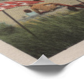 Überfüllte Strandlandschaft Poster (Ecke)