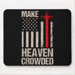 Überfüllten Himmel Amerikanische Flagge Patriotisc Mousepad