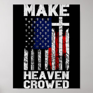Überfüllten Himmel gestalten Amerikanische Flagge  Poster