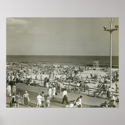 Überfüllter Strand Poster (Vorne)