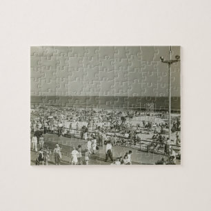 Überfüllter Strand Puzzle